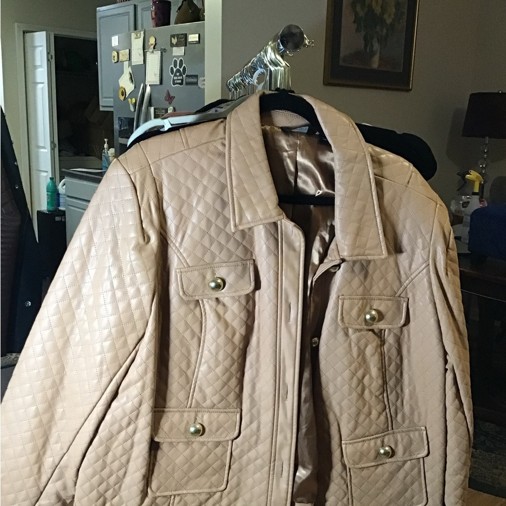 G by Guiliana Tan Quilted Jacket Size 2X
